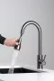 Sapho Mikela 2 funkciós konyhai csaptelep kihúzható fejjel, gun metal színben.