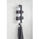 Sapho Ridder Style függőleges törölközőtartó akasztóval 400x30 mm, matt fekete 11122110