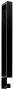 Sapho Ridder Style függőleges törölközőtartó akasztóval 400x30 mm, matt fekete 11122110