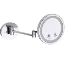   Bemeta kozmetikai tükör ötszörös nagyítással 216x216x370 mm LED világítás, króm 112101149