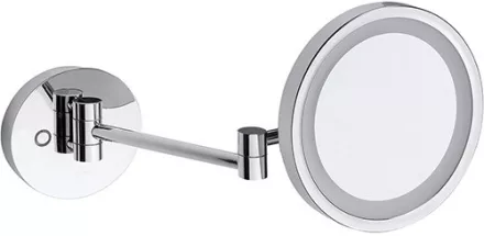 Bemeta fali kozmetikai tükör 7x nagyítással és LED világítással 160 mm, ezüst.