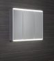 Sapho Batu fürdőszobai tükrösszekrény LED világítással 80x71x15 cm, fehér 1141131