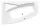 Polysan Evia aszimmetrikus akril kád Highline Hydro Air rendszerrel 160x100x47 cm, balos/fehér 11611.6010