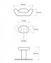 Bemeta Oval dupla fogas 80x25x50 mm, króm 118406031