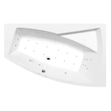   Polysan Evia aszimmetrikus akril kád Attraction Hydro Air rendszerrel 160x100x47 cm, jobbos/fehér 12611.4010