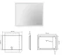 Bemeta tükör LED világítással 60x80x3,6 mm, króm 127101809