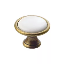 Sapho Cross gomb fogantyú 30 mm, bronz / fehér 12937