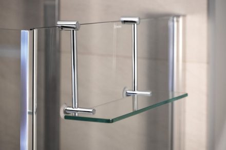 Sapho üvegpolc 400x180x125 mm, króm 1301-15