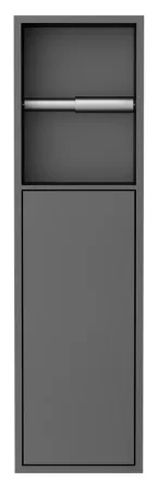Sapho INSERTA rozsdamentes acél beépíthető WC-papírtartó 60x17 cm, gun metal 1301-60B