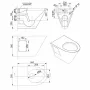 Nofer fali WC csésze 38x30x55 cm, matt inox 13018.S