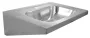 Nofer fali inox mosdó 61x21x46 cm, matt rozsdamentes acél 13033.S