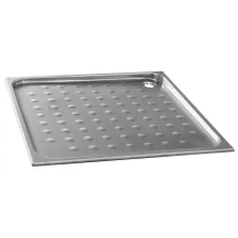   Nofer szögletes vandálbiztos zuhanytálca 70x70 cm, matt inox 13052.70.S