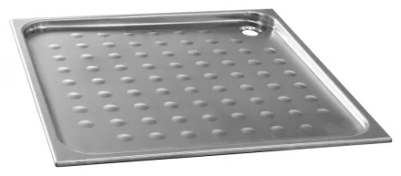 Nofer szögletes vandálbiztos zuhanytálca 90x90 cm, matt inox 13052.90.S