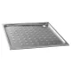 Nofer szögletes vandálbiztos zuhanytálca 90x90 cm, matt inox 13052.90.S