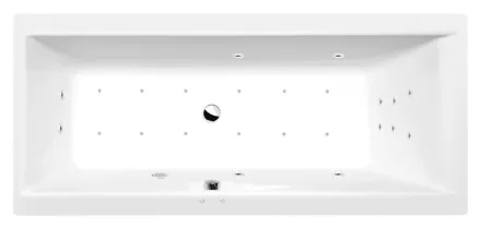 Polysan Cleo akril kád Attraction Hydro-Air rendszerrel 180x90x48 cm, fehér 13111.4010