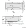 Polysan Cleo akril kád Highline Hydro-Air rendszerrel 180x90x48 cm, fehér 13111.6010