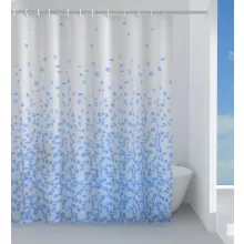   Sapho Frammenti polyester zuhanyfüggöny 180x200 cm, fehér / kék 1315