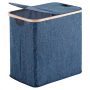 Sapho Gedy Yoshi textil szennyeskosár 53x34 cm, bambusz/kék 133805
