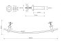 Bemeta Rawell íves törölközőtartó radiátorhoz 600x40x95 mm, króm 134504212
