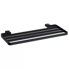 Bemeta Nero törölközőtartó 500x20x205 mm, matt fekete kivitelben