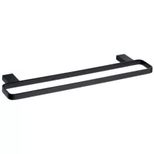 Bemeta Nero dupla törölközőtartó 50 cm, fekete kivitelben