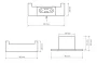 Bemeta Nero dupla fogas 80x28 mm, fekete kivitelben