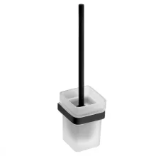  Bemeta Nero WC kefe tartó fekete kefével 93x385x127 mm, matt fekete 135013010