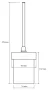 Bemeta Nero WC kefe tartó fekete kefével 93x375x127 mm, matt fekete kivitelben