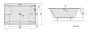Polysan Dupla kétszemélyes aszimmetrikus akril fürdőkád tartó kerettel 180x120x54 cm, fehér 13711