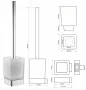 Bemeta Solo fali WC kefetartó 83x390x93 mm, króm 139113142