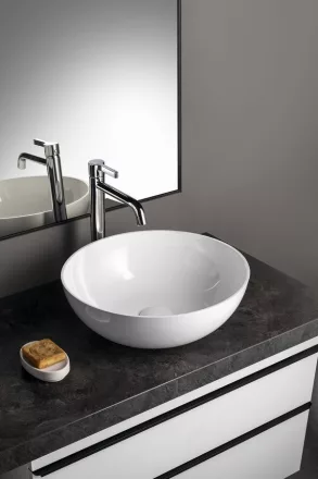 Sapho Polysan öntött márvány mosdótál 39 cm, fehér 14337