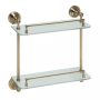 Bemeta Retro fali dupla üvegpolc 400x420x120 mm, bronz 144102127