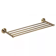   Bemeta Retro fali törölközőtartó polc 665x65x225 mm, bronz 144102187
