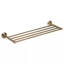 Bemeta Retro fali törölközőtartó polc 665x65x225 mm, bronz kivitelben