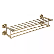   Bemeta Retro dupla törölközőtartó polc 665x165x225 mm, bronz 144102257