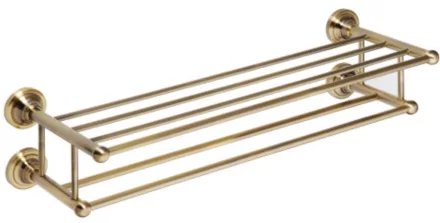 Bemeta Retro dupla törölközőtartó polc 665x165x225 mm, bronz kivitelben