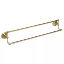 Bemeta Retro fali dupla törölközőtartó 665x125x115 mm, bronz kivitelben