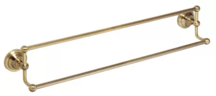 Bemeta Retro fali dupla törölközőtartó 665x125x115 mm, bronz kivitelben