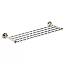   Bemeta Retro törölköző tartó polc 665x65x225 mm, króm/arany 144202188