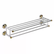   Bemeta Retro dupla törölközőtartó polc 655x165x225 mm, króm/arany 144202258