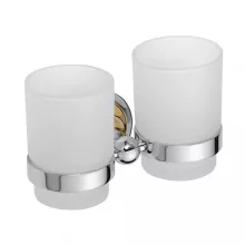   Bemeta Retro dupla fali pohártartó 175x95x90 mm, króm/arany 144210028