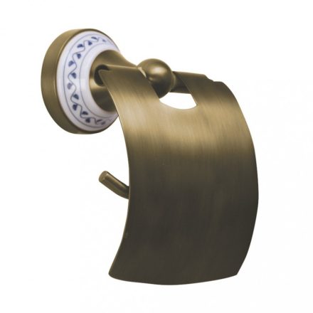 Bemeta Kera WC papírtartó fedéllel 136x156x95 mm, bronz/kerámia 144712017