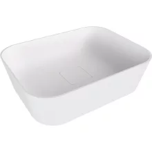   Sapho Polysan öntött márvány mosdótál 50x35 cm, matt fehér 14596MAT