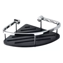 Bemeta Cytro Sarok szappantartó 265x200x78 mm, króm/fekete kivitelben