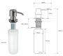 Bemeta Hotel beépíthető szappan / mosógatószer adagoló 300 ml, felül töltős, matt 152109125