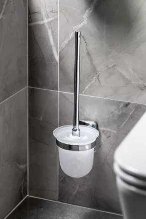 Bemeta Tasi WC kefetartó garnitúra fali konzollal 110x370x145 mm, króm 154113012