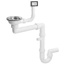   Sapho Bruckner helytakarékos mosogatószifon 40 mm átmérővel, fehér 155.127.0