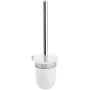 Bemeta Organic fali WC-kefetartó 95x360x122 mm, tejüveg/króm 157113141