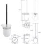 Bemeta Organic fali WC-kefetartó 95x360x122 mm, tejüveg/króm 157113141