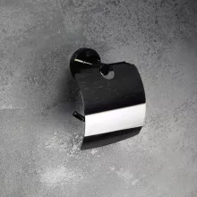  Bemeta Hematit fali WC-papírtartó 140x155x80 mm, fényes fekete 159112012